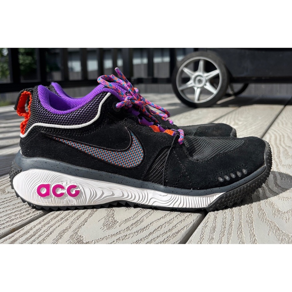 Nike ACG Dog Mountain Mens Shoes Size 7.5 Hyper Grape Black‎ Blue AQ0916-001